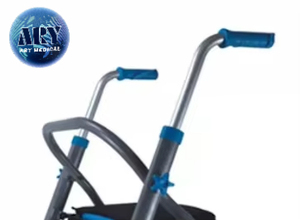 Gấp ngoài trời Trọng lượng nhẹ nhôm người lớn người già đi bộ hỗ trợ khung rollator với ghế và Túi mua sắm - Product Image 2