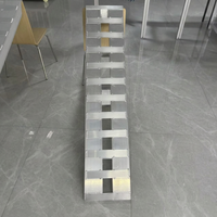 Rampe utilitaire robuste en aluminium argenté 72x15 pouces, capacité 4000 kg, surface antidérapante à nervures, pour moto, tondeuse à gazon, chargement de fourgonnette de fret