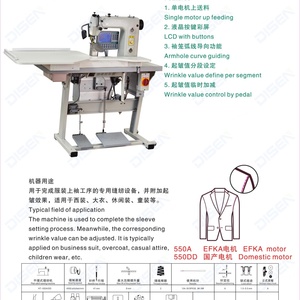 Machine industrielle informatisée multifonctionnelle programmable à grande vitesse 550A 550DD pour la pose de revers de manches de costumes pour hommes - Product Image 2