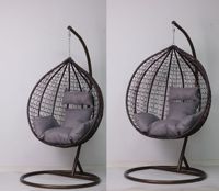 Fauteuil suspendu en rotin tressé de haute qualité pour intérieur/extérieur, chaise œuf élégante pour jardin, patio et parc