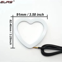 Feux de jour à commande par application 12V, éclairage ambiant en forme de cœur, éclairage de rénovation, bandes lumineuses LED automobiles, halo d'ange