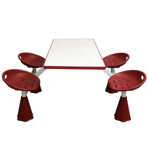 Mesa de comedor <span class=keywords><strong>para</strong></span> estudiantes personalizable <span class=keywords><strong>para</strong></span> 4 personas con sillas a juego <span class=keywords><strong>para</strong></span> varias cafeterías de instituciones educativas - Product Image 6