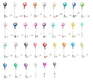 Vente de liquidation de fin d'année de la marque JC, réduction importante, perles transparentes colorées macaron, multifonctionnelles, pour faire soi-même, porte-carte d'identité - Product Image 1