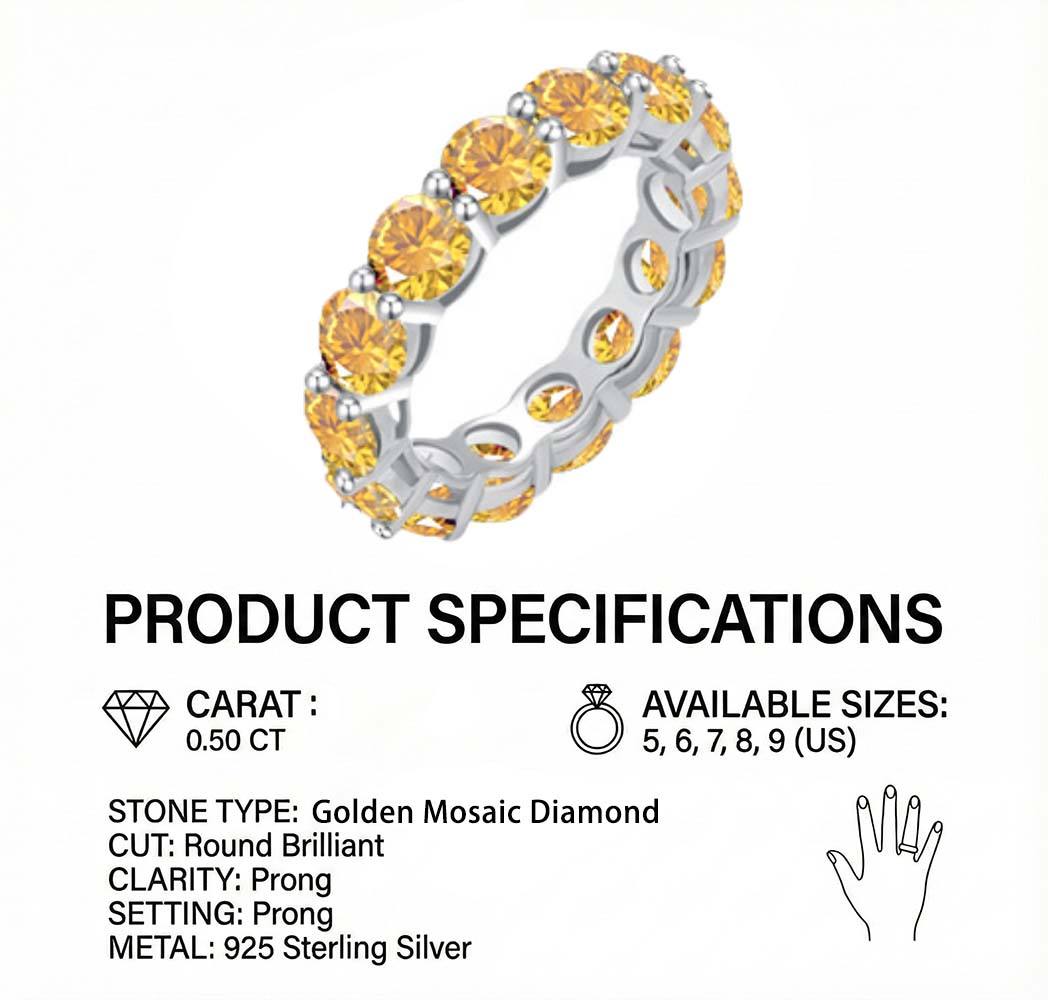 Yellow Gold Moissanite