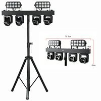 4*40W RGBW 4-en-1 LED Moving Head Professionnel Portable Éclairage DJ Lumière de Scène DJ Disco Équipement DJ Bar LED Par Bar Éclairage de Scène avec Support