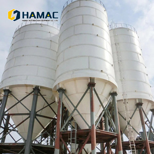 ไซโลบรรจุผงซีเมนต์ HAMAC ขนาด 60 ตัน พร้อมสายพานลำเลียงแบบสกรู ระบบ PLC/ชิ้นส่วนแกนหลักแบบลูกปืน สำหรับโรงงานผสมคอนกรีตเคลื่อนที่ - Product Image 5