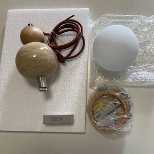 Colgante de candelabro LED moderno, piedra de diseño Bauhaus Medieval para dormitorio, mesita de noche, restaurante, Bar, iluminación, piedra caliza media - Product Image 6