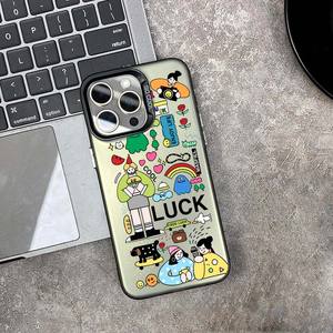 Graffiti marché impression plaqué argent clé TPU PC housse de téléphone portable pour <span class=keywords><strong>Iphone</strong></span> 8 Xr Xs <span class=keywords><strong>Max</strong></span> <span class=keywords><strong>11</strong></span> 12 13 14 15 16 17 Air - Product Image 1