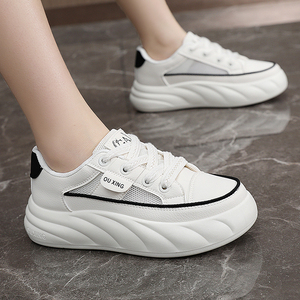 Zapatos Planos de Moda para Mujer con Suela Gruesa y Aumento de Altura, Malla Transpirable y Cierre de Cordones para Otoño, Verano y Primavera - Product Image 6