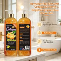 Gel Douche Hydratant Éclaircissant au Collagène et à l'Extrait d'Orange (Vitamine C) pour Peaux Ternes – 1000ml – Vente en Gros