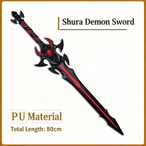 ดาบของเล่นชูร่า ทำจากโฟม PU นุ่ม ปลอดภัย ขนาด 80 ซม. (31.5 นิ้ว) น้ำหนักเบา ทนทาน เหมาะสำหรับคอสเพลย์ อาวุธแฟนตาซี ใช้สำหรับการแสดงบนเวที รับผลิตตามแบบ OEM - Product Image 1