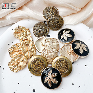 Botón <span class=keywords><strong>de</strong></span> Aleación <span class=keywords><strong>de</strong></span> Zinc con Vástago para Chaqueta, Abrigo, Cárdigan, Suéter Casual, Uniforme, Traje, Estilo Vintage, con Relieve - Product Image 3