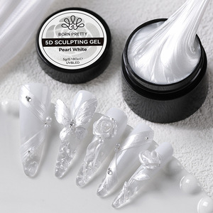Gel de Sculpture 3D pour Ongles Blanc Perle Sans Résidu Texture Bonbon Gel de Modelage et de Sculpture des Ongles en Pot pour Manucure Vente en Gros - Product Image 4