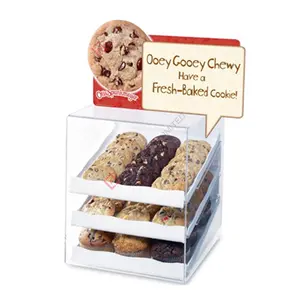 Bakery Counter Top Clear Acrylic Cookie Display Case