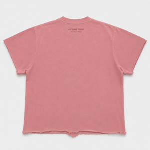Camiseta Personalizada de 300 GSM, 100% Algodón, Color Rosa Deslavado, con Gráficos, Corte Holgado, Estilo Grunge Urbano para Hombre - Product Image 2