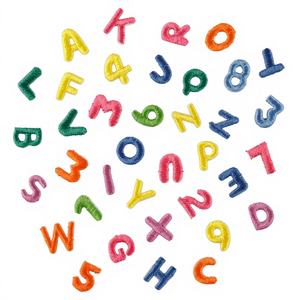 Parche Bordado de Poliéster con Números del 0 al <span class=keywords><strong>9</strong></span>, Diseño de Dibujos Animados, para Ropa, Zapatos, Sombreros, Bolsos y Accesorios, con Adhesivo - Product Image 1