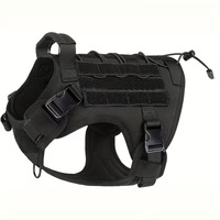 Harnais tactique transfrontalier pour chien, réglable, en maille, pour grands chiens, avec laisse réfléchissante pour extérieur