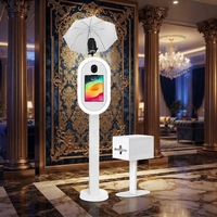 Photobooth ovale pour iPad 12,9 pouces avec flight case, livraison à domicile, panneau personnalisé, boîte pour imprimante – Entrepôt US