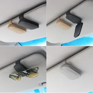 Accessoires universels pour voiture en PVC, clip pour lunettes de soleil, porte-cartes, porte-billets, support de fixation, étui à stylos, porte-lunettes, support de pare-soleil - Product Image 3