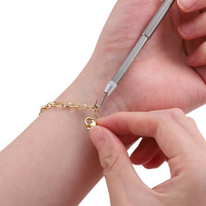Stainless Steel Bracelet <b>Hook</b> Aid <b>Tool</b> With Colorful Handle For Easy Wearing And Removal Unisex Jewelry Assistant Device - Product Image 4