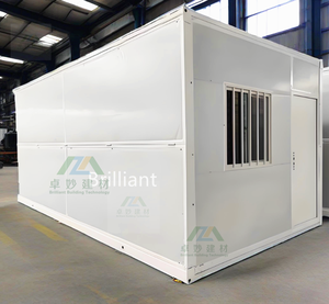 Venta caliente 20ft 40ft Panel de sándwich de acero Oficina Dormitorio Cocina al aire libre Almacén Apartamento Hospital Casas de contenedores plegables - Product Image 2