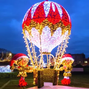 Aangepaste Verlichte Motief Kerstverlichting Decoratie Led Verlichte Hot Air Ballon