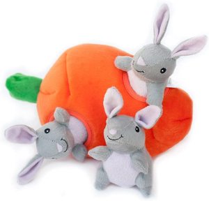 Jouets en peluche pour animaux de compagnie, nouveau mignon lapin de ferme Pals Burrow interactif couinant cacher et chercher jouet pour chien en peluche jouets en peluche pour animaux de compagnie - Product Image 2