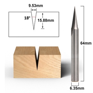 مطحنة نهاية النقش <span class=keywords><strong>18</strong></span> درجة بت جهاز التوجيه الصلبة كربيد الخامس بت لطحن التصنيع باستخدام الحاسب الآلي - Product Image 3