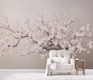 Murale Fotografico Stampato della Natura, Carta da Parati 3D, Decorazione Murale Artistica, Adesivo Murale con Albero di Ciliegio in Fiore, Decorazione <span class=keywords><strong>per</strong></span> la Casa - Product Image 5