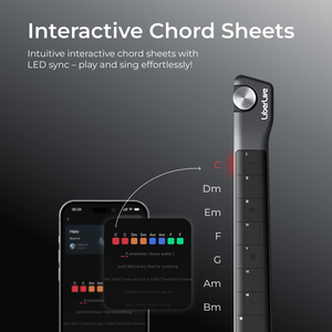 Guitare intelligente sans frettes LiberLive C1 avec kit d'accessoires, cadeau d'anniversaire personnalisable blanc - Product Image 3