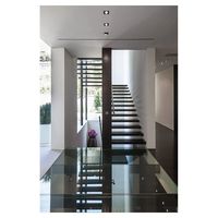 Escalier droit duplex Optima pour intérieur, en acier, en forme de L, simple, pour maisons auto-construites