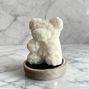 Bougie parfumée en forme d'ours en peluche, ours en peluche unique en forme de bébé garçon, meilleur souvenir, floral, grande, personnalisée, mignonne, grande, mini bougie en forme d'ours en peluche - Product Image 2