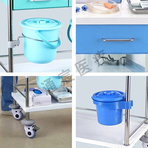 Carrito de Tratamiento Hospitalario Tongchen 700x450x950mm de 2 Niveles, Carro Móvil Manual para Entrega de Medicamentos y Cambio de Apósitos - Product Image 5