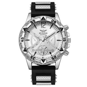 批发硅胶表带非机械表大表盘时尚男士运动石英表 - Product Image 3