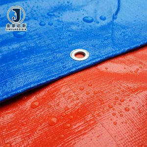 Bâche en PE enduite imperméable, résistante aux UV, haute durabilité, écologique, pour couvrir les cours, les voitures, le <span class=keywords><strong>camping</strong></span>, les jardins, les nids d'animaux, bleu et blanc - Product Image 5