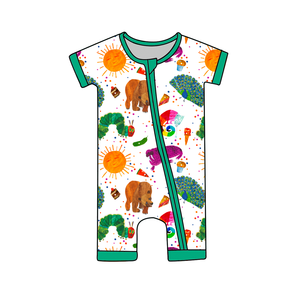 Детский комбинезон Yy с индивидуальным дизайном из бамбукового трикотажа, с двусторонней молнией, удобный, приятный для кожи, мягкий, для малышей - Product Image 3