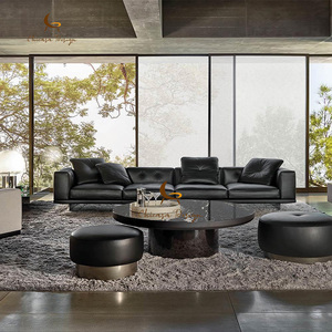 Juego de Sofás en Forma de L de Diseño Italiano Minimalista <span class=keywords><strong>Dylan</strong></span>, Muebles para Sala de Estar, Sofá Moderno de Lujo con Tela Blanca - Product Image 2