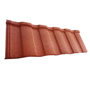 加纳沙覆盖金属用于平房沉降高品质石材涂层屋面板沥青瓦瓦PPGI钢屋面