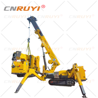 Mini grue sur chenilles araignée 9.2m Boom télescopique hydraulique certifié CE Capacité de 8 tonnes pour la construction intérieure/extérieure