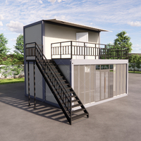 Maison conteneur préfabriquée XH à assemblage rapide, 4 chambres, 2 étages, design ferme, appartement préfabriqué avec chambre et villa
