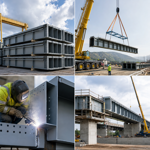 Puente de Viga Compuesta de Acero y Hormigón, Viga de Acero Prefabricada con Cubierta de Hormigón <span class=keywords><strong>para</strong></span> la Construcción de Pasos Elevados en <span class=keywords><strong>Carreteras</strong></span> - Product Image 6