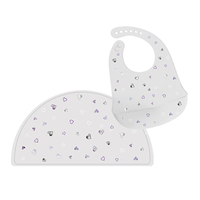 Bavoir en silicone personnalisé imperméable et souple pour bébé, matériau de qualité alimentaire, produits d'alimentation sans BPA pour nouveau-né