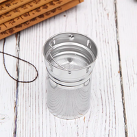 Vente en gros Bouteilles d'eau en bambou isolées à double paroi de 450ml en acier inoxydable avec infuseur à thé