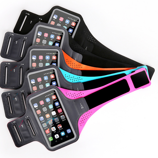 Water Resistant Running Holder Adjustable Strap Key Pocket Cell Phone Armband Case