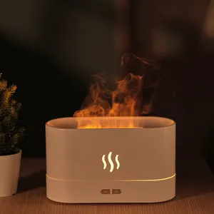 Best 3D Flame Humidifier USB 180ml Mini Aromatherapy Diffuser Free Gift