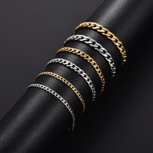 Hip Hop <b>Gold</b> Silver Color Figaro Link Hand Chain Stainless Steel Figaro <b>Bracelet</b> Punk <b>Boy</b> Wrist Jewelry Fashion Accessories - Product Image 2