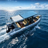 Bateau semi-rigide gonflable SP760 de 25 pieds, robuste et puissant, avec coque en aluminium et flotteurs en caoutchouc, idéal pour la croisière en haute mer, le tourisme, la recherche et le sauvetage, à vendre.