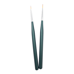Customized Dark Green Wood Handle 3D Nail Art Nylon Liner Brush <b>Set</b> 15cm 20 <b>Set</b> with OEM Bag Salon Manicure Nail Brushes - Product Image 6