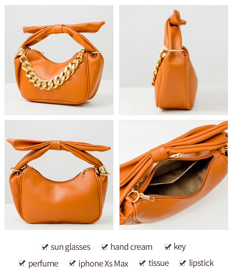 The new 2022 fashion chain bag for women elegant soft purses and handbags trendy vegan leather bag crossbody