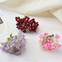 Produk baru 15 warna 4 kuntum bunga buatan grosir bunga Hydrangea buatan untuk dekorasi kue pernikahan